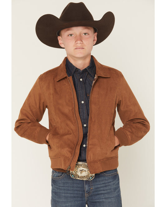 Boys' Harrington Faux Suede Bomber Jacket