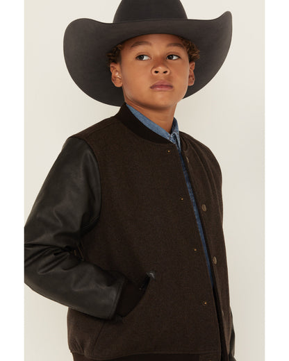 Boys' Brighton Solid Varsity Jacket