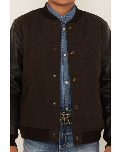 Boys' Brighton Solid Varsity Jacket
