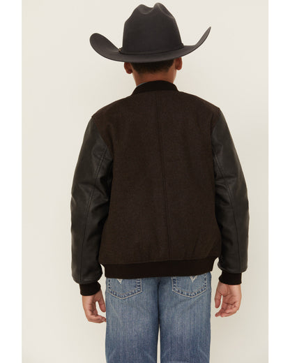 Boys' Brighton Solid Varsity Jacket