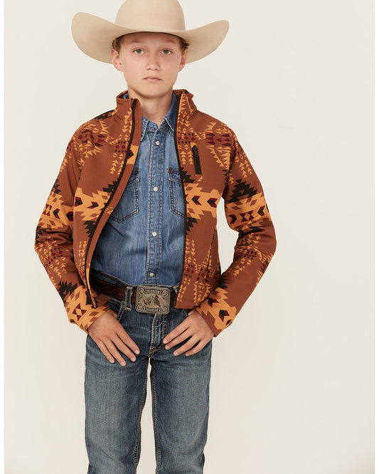 Boys' Stampede Southwestern Print Softshell Jacket