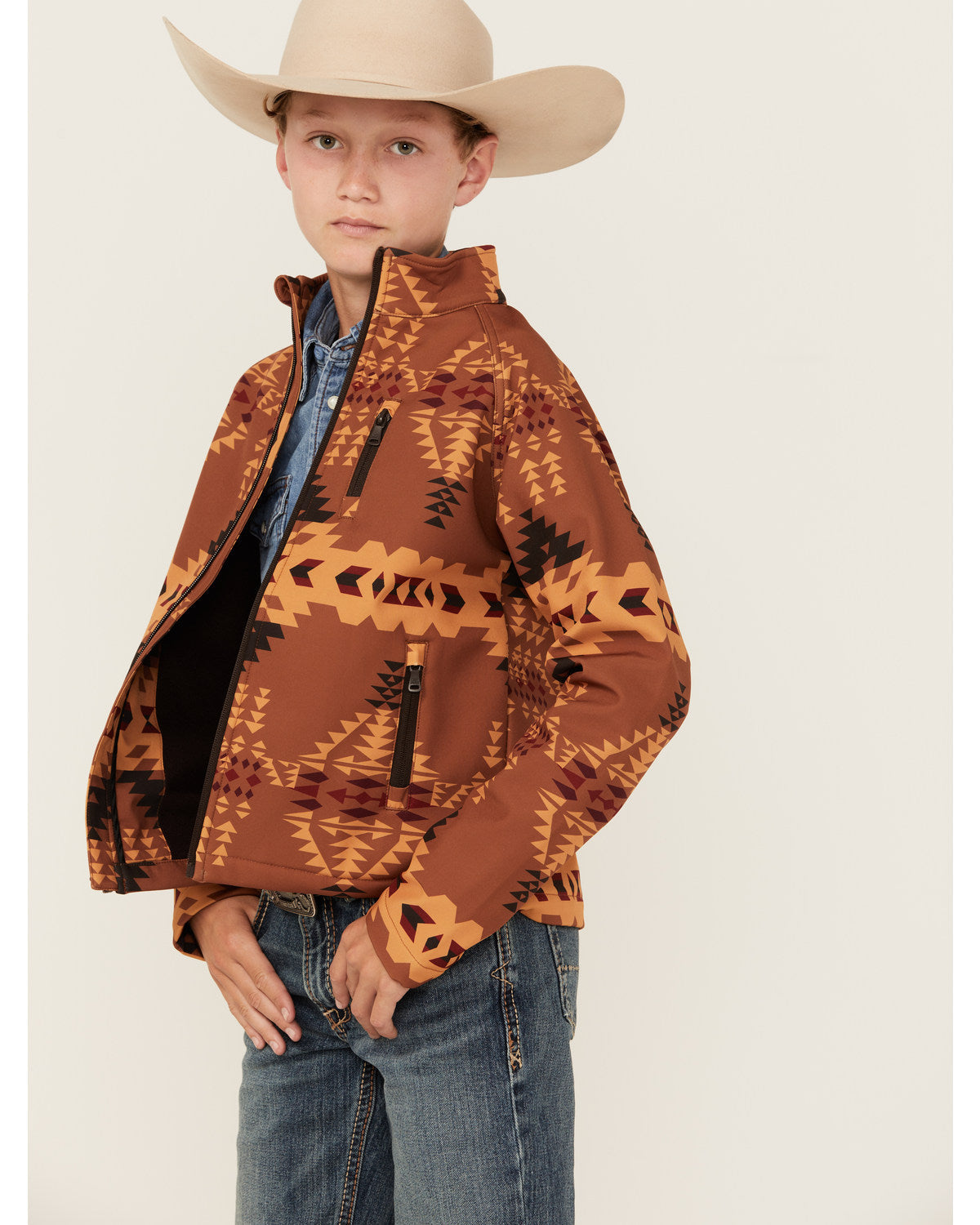 Boys' Stampede Southwestern Print Softshell Jacket
