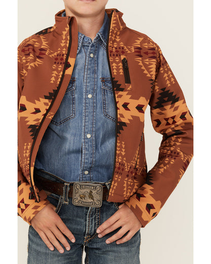 Boys' Stampede Southwestern Print Softshell Jacket