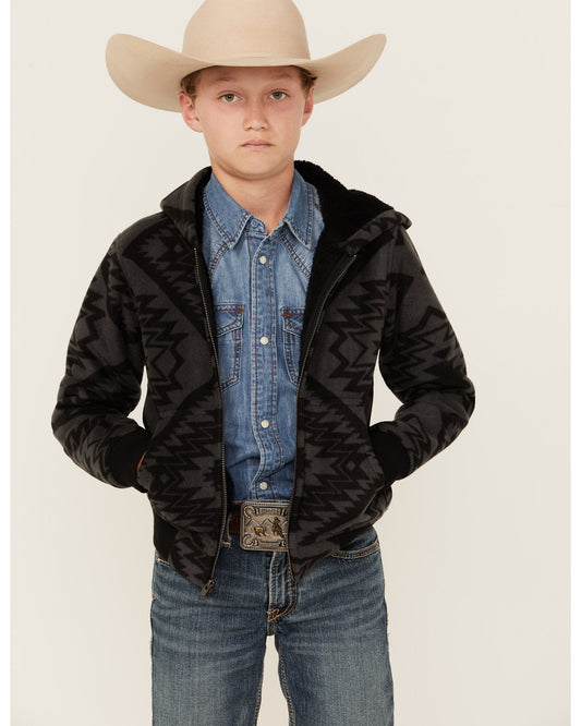 Boys' Basin Southwestern Print Hooded Jacket