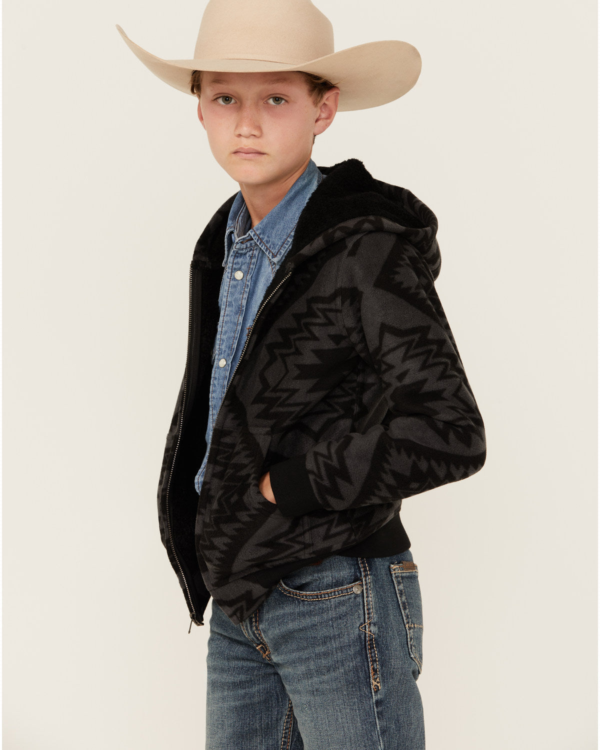 Boys' Basin Southwestern Print Hooded Jacket
