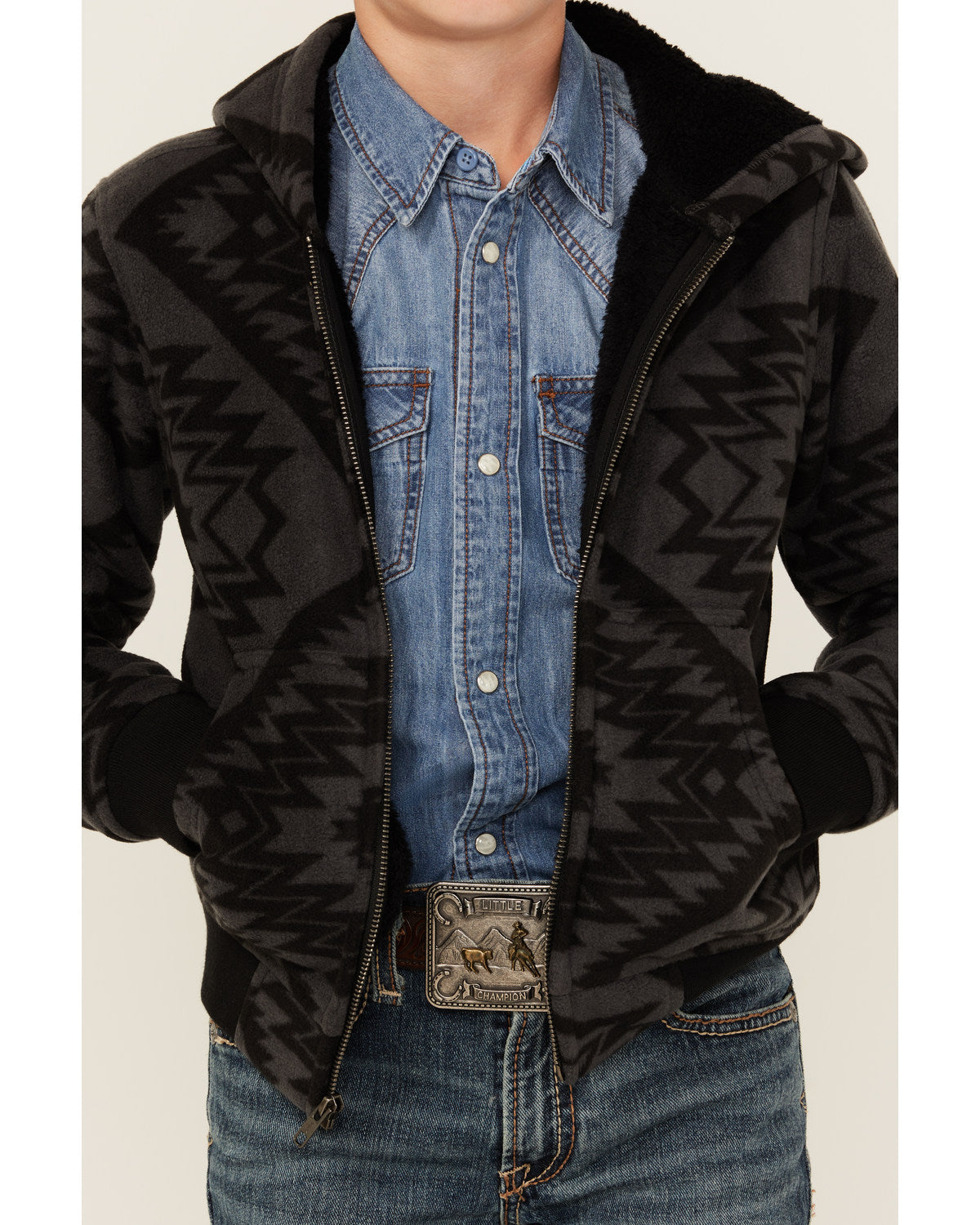 Boys' Basin Southwestern Print Hooded Jacket