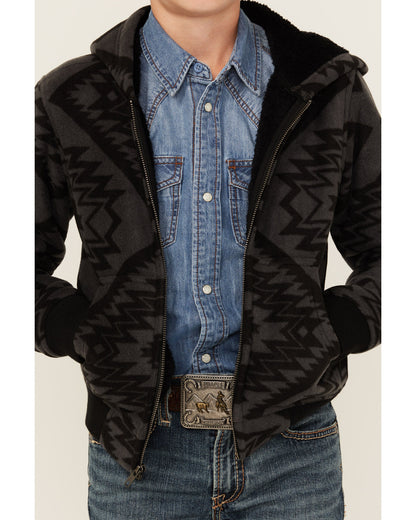 Boys' Basin Southwestern Print Hooded Jacket