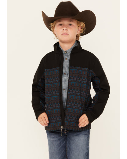 Boys' Color Block Pattern Softshell Jacket