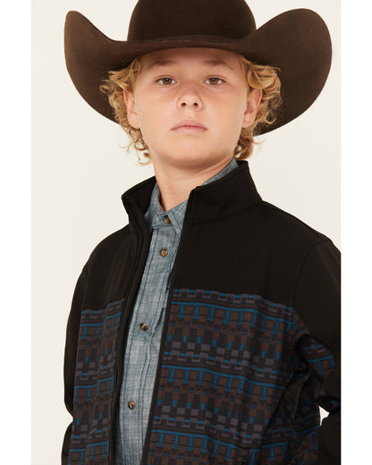 Boys' Color Block Pattern Softshell Jacket