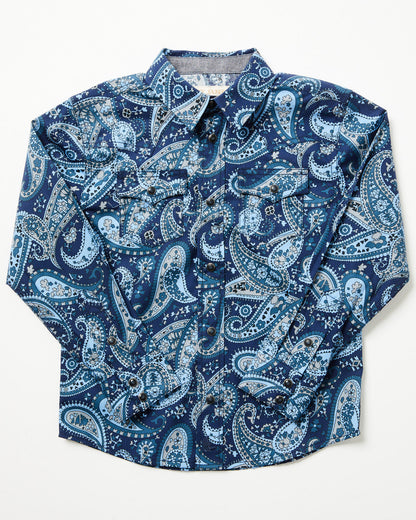 Toddler Boys' Westward Paisley Print Long Sleeve Snap Weste