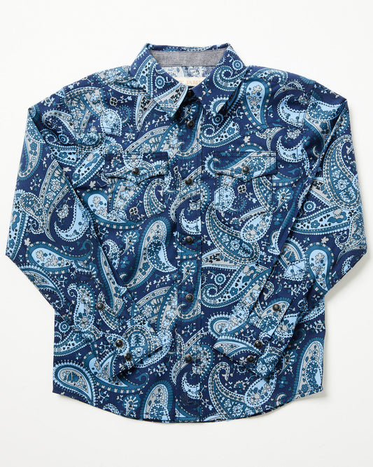Toddler Boys' Westward Paisley Print Long Sleeve Snap Weste