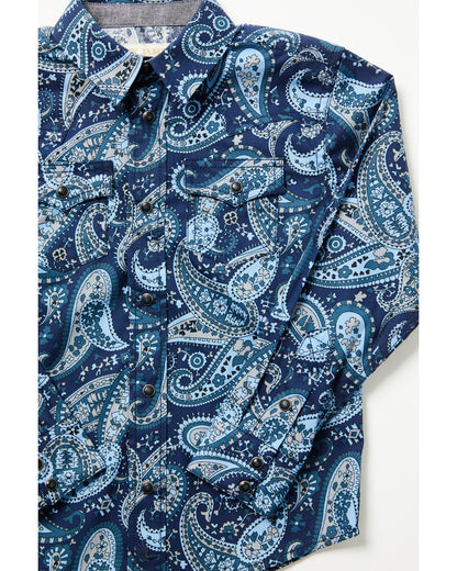Toddler Boys' Westward Paisley Print Long Sleeve Snap Weste