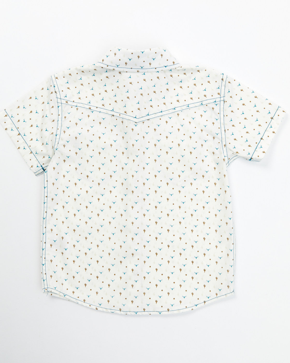 Toddler Boys' Bull and Cactus Print Short Sleeve Snap Weste