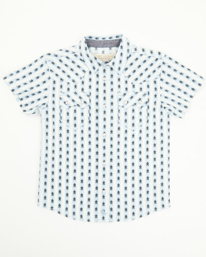 Toddler Boys' Outlaw Pass Striped Print Short Sleeve Snap W