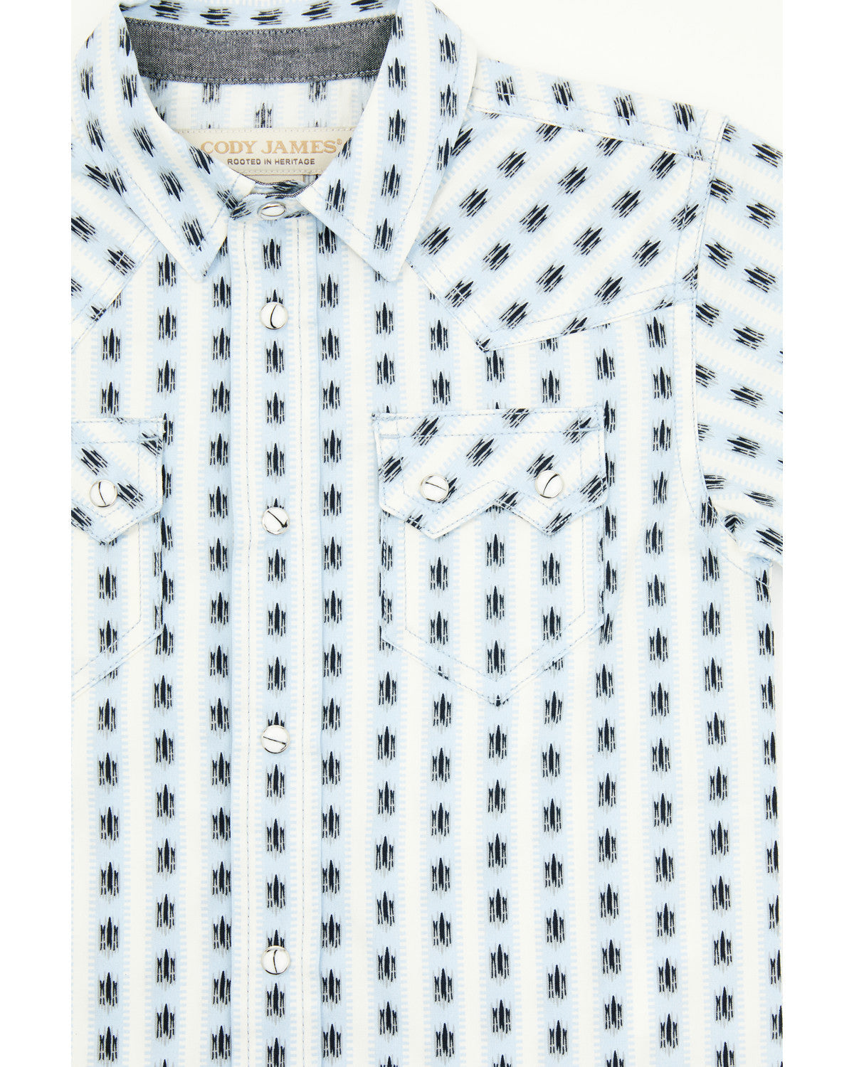 Toddler Boys' Outlaw Pass Striped Print Short Sleeve Snap W