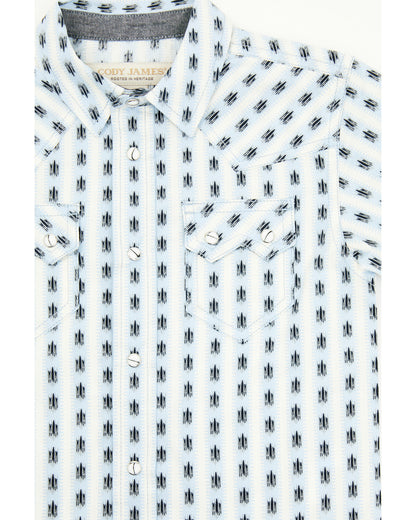 Toddler Boys' Outlaw Pass Striped Print Short Sleeve Snap W