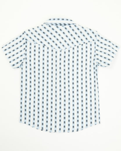 Toddler Boys' Outlaw Pass Striped Print Short Sleeve Snap W