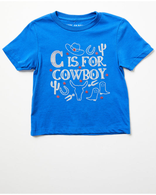 Toddler Boys' C Is For Cowboy Short Sleeve Graphic T-Shirt
