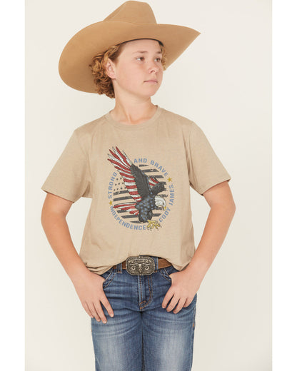 Boys' Hit Strong And Brave Short Sleeve Graphic T-Shirt