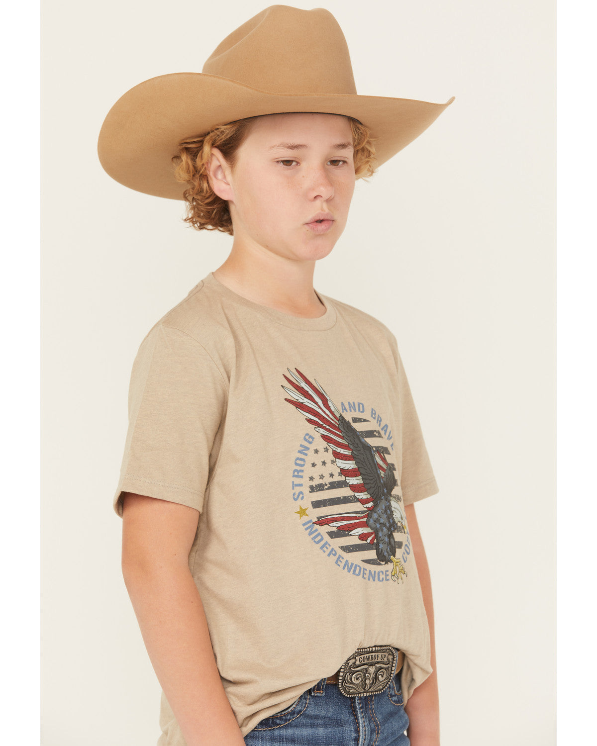 Boys' Hit Strong And Brave Short Sleeve Graphic T-Shirt
