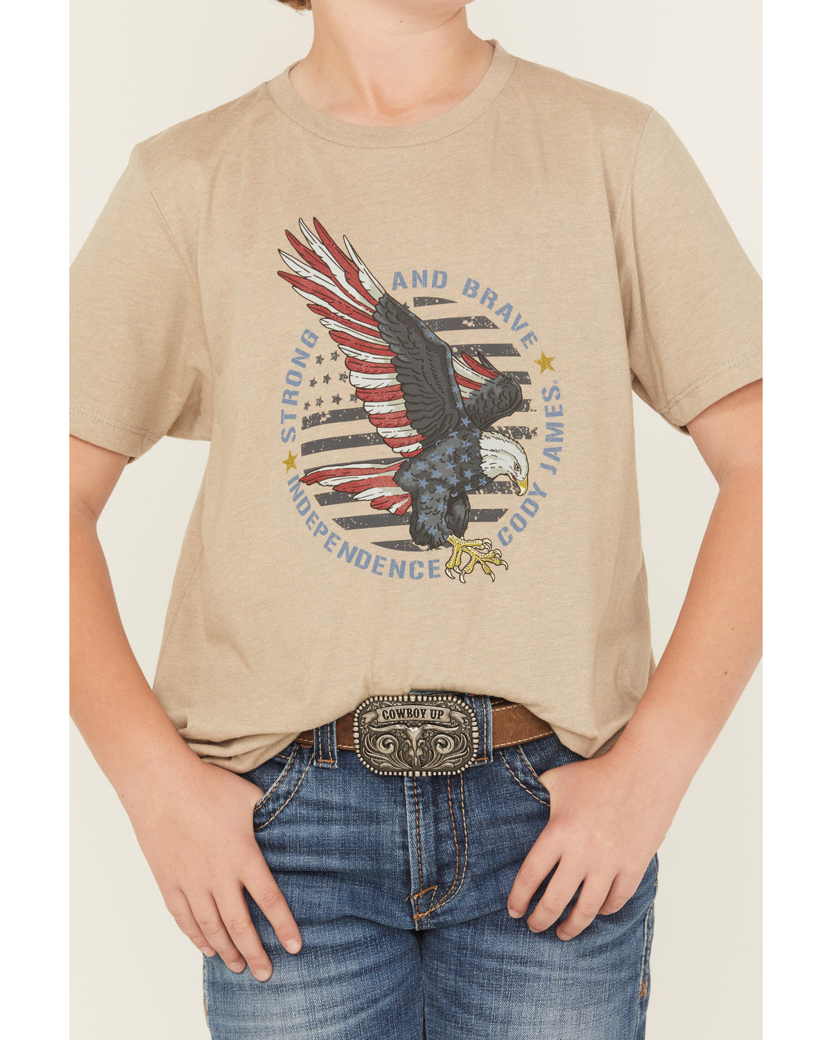 Boys' Hit Strong And Brave Short Sleeve Graphic T-Shirt