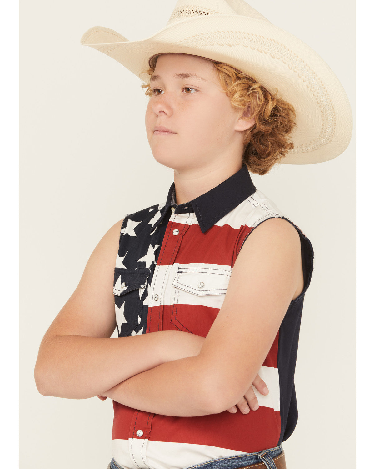 Boys' 2nd Amendment Bubba Sleeveless Snap Western Shirt