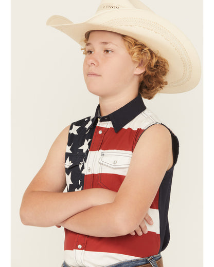 Boys' 2nd Amendment Bubba Sleeveless Snap Western Shirt