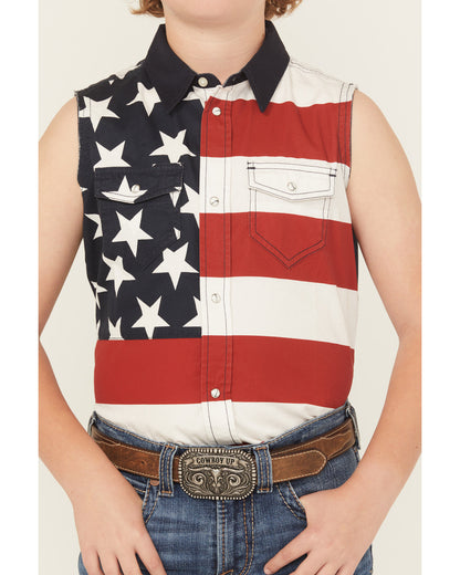 Boys' 2nd Amendment Bubba Sleeveless Snap Western Shirt
