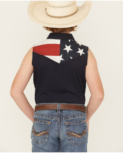 Boys' 2nd Amendment Bubba Sleeveless Snap Western Shirt