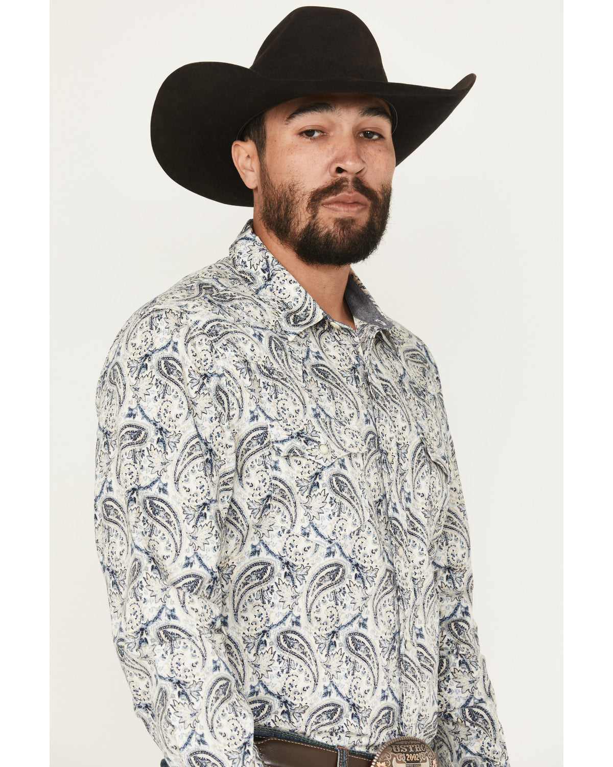 Men's Rodeo Runway Paisley Print Long Sleeve Snap Shirt