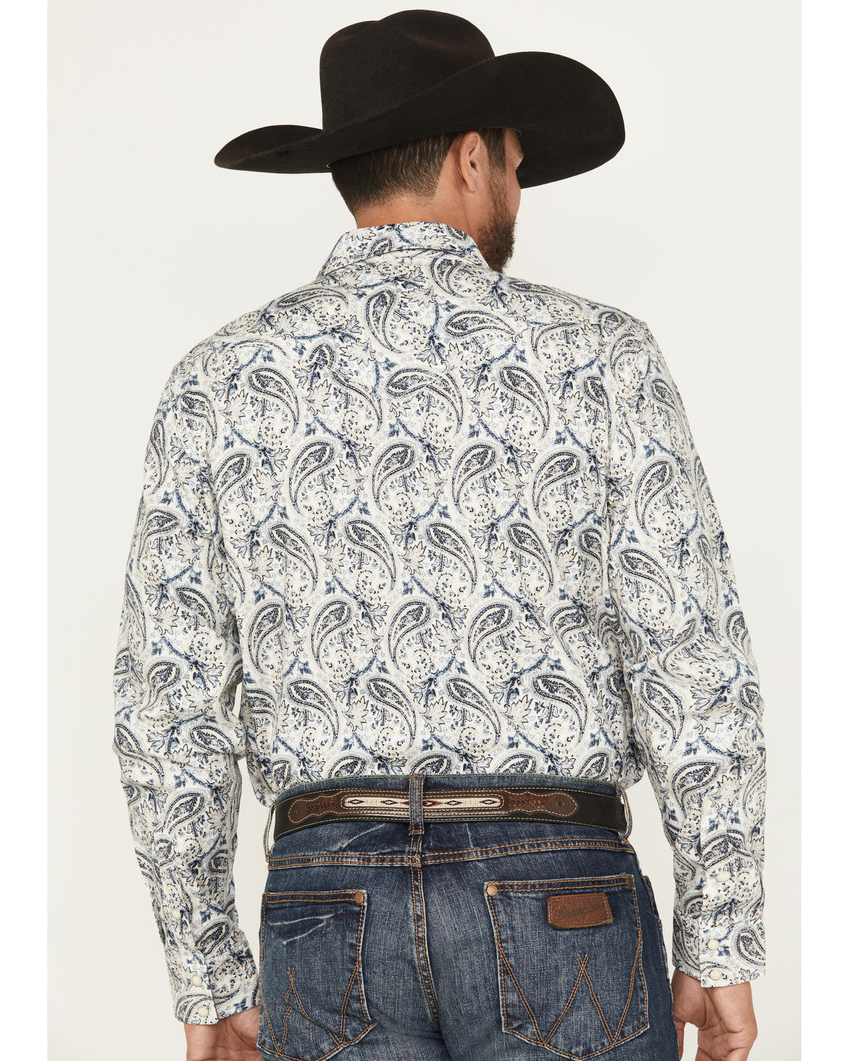 Men's Rodeo Runway Paisley Print Long Sleeve Snap Shirt
