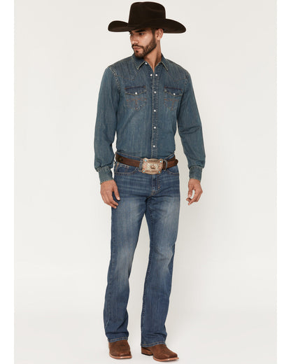 Men's Wolfstooth Wash Duke Relaxed Bootcut Stretch Denim Je