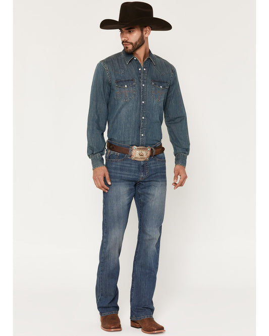 Men's Wolfstooth Wash Duke Relaxed Bootcut Stretch Denim Je