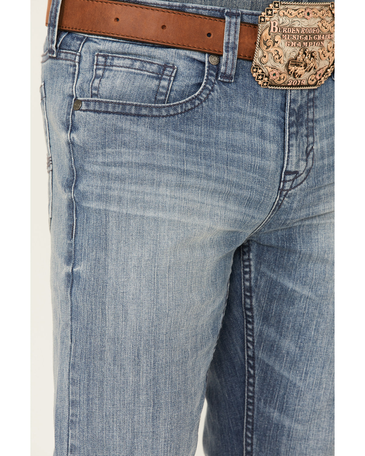 Men's Buckskin Wash Jackson Slim Straight Stretch Denim Jea