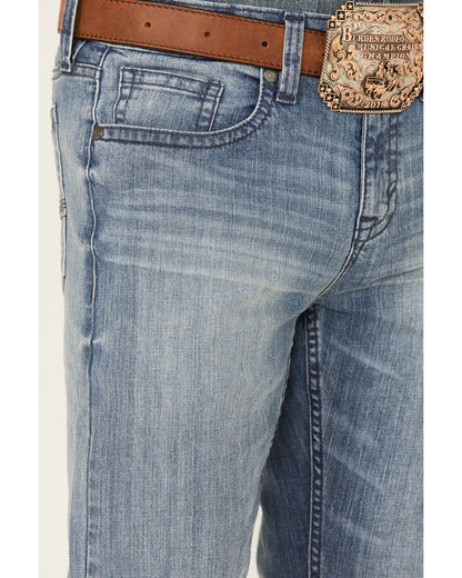 Men's Buckskin Wash Jackson Slim Straight Stretch Denim Jea