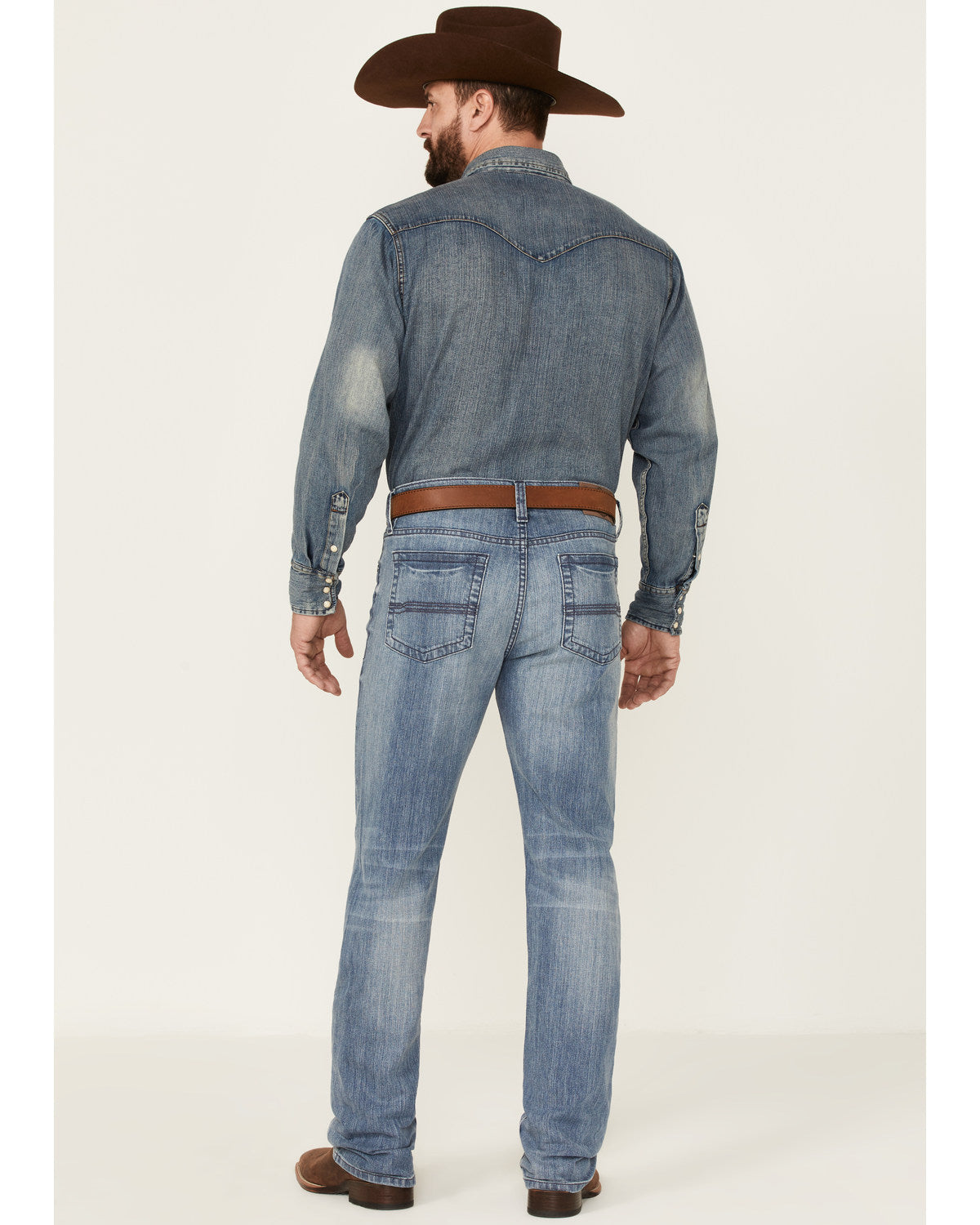 Men's Buckskin Wash Jackson Slim Straight Stretch Denim Jea