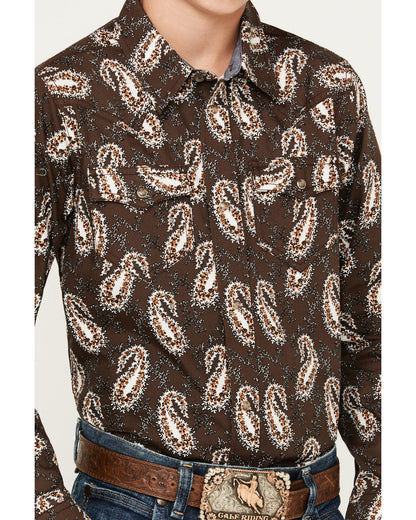 Boys' Flea Market Paisley Print Long Sleeve Snap Western Sh