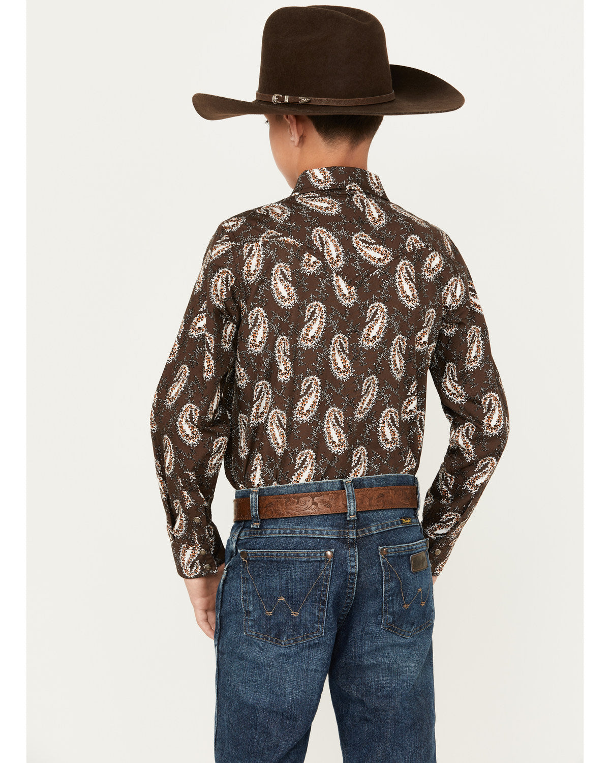 Boys' Flea Market Paisley Print Long Sleeve Snap Western Sh