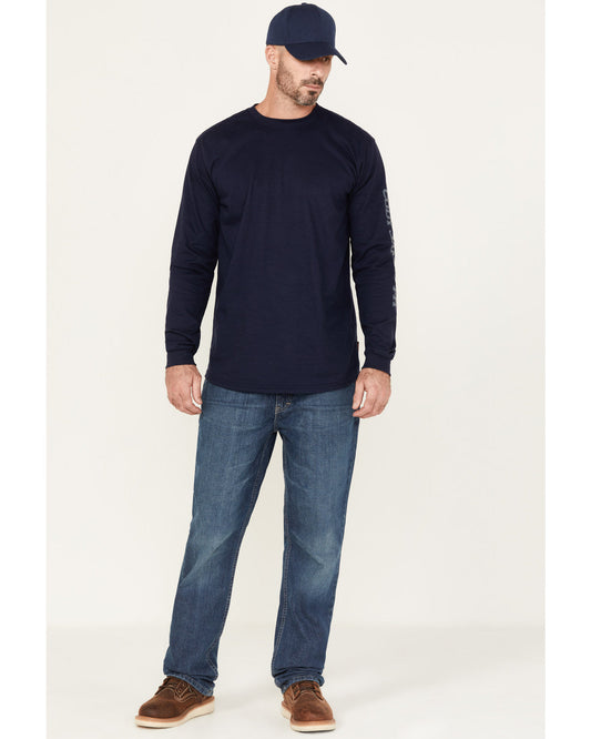 Men's FR Medium Wash Slim Straight Jeans