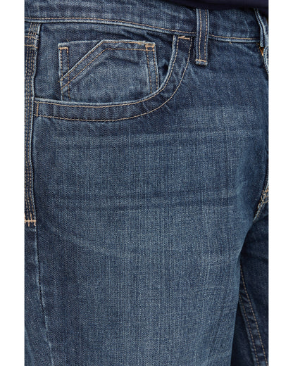 Men's FR Medium Wash Slim Straight Jeans
