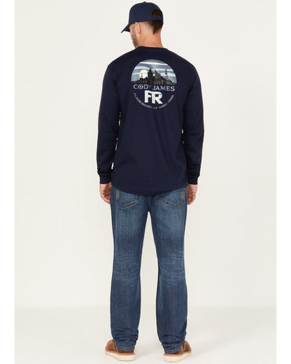 Men's FR Medium Wash Slim Straight Jeans