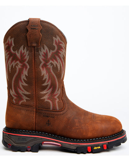 Men's 11" Decimator Dirty Dog Pull On Work Boots - Composit
