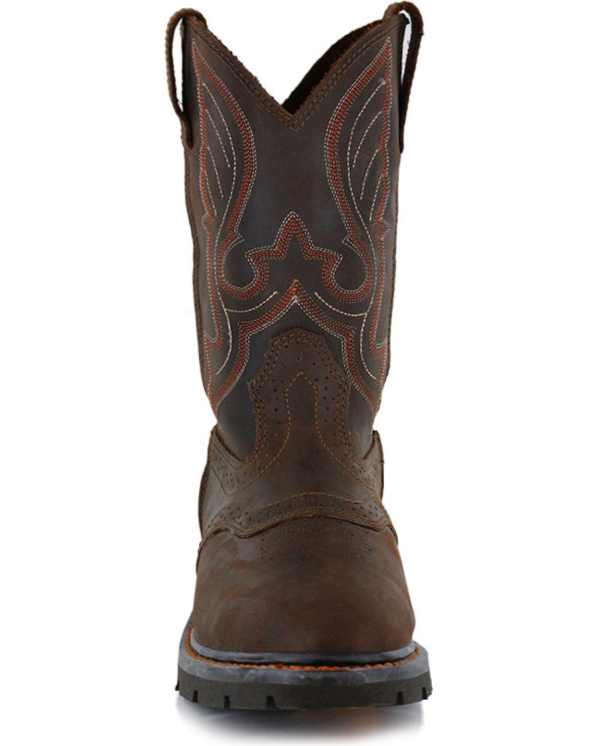 Men's Mustang Western Pull-On Work Boots - Soft Toe