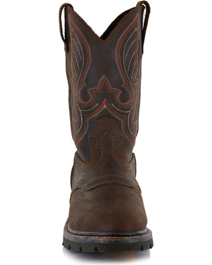Men's Mustang Western Pull-On Work Boots - Soft Toe