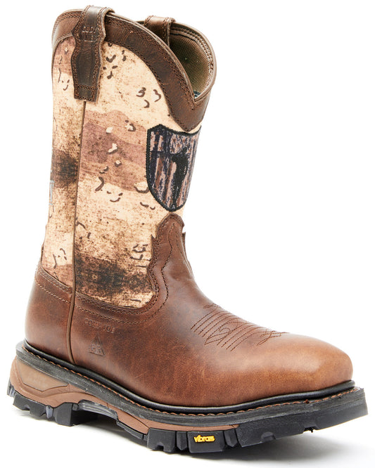 Men's 11" Camo Flag Decimator Work Boot - Composite Toe