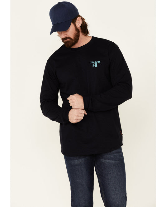 Men's FR Back Graphic Long Sleeve Work T-Shirt