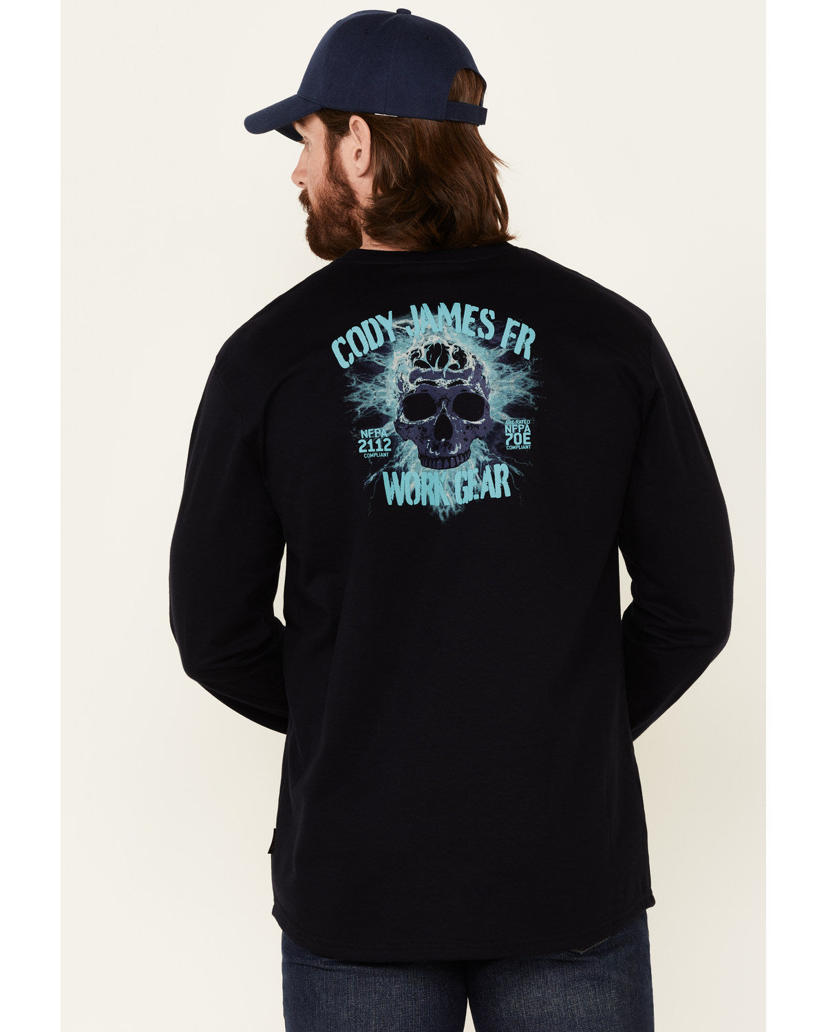 Men's FR Back Graphic Long Sleeve Work T-Shirt