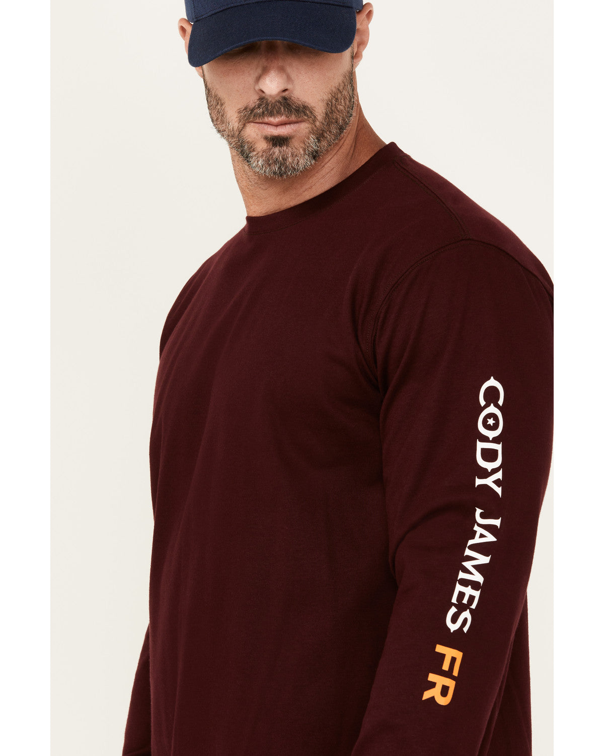 Men's FR Logo Long Sleeve Graphic Work T-Shirt