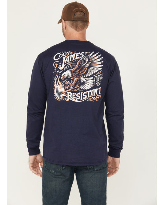 Men's FR Eagle Long Sleeve Graphic Work T-Shirt
