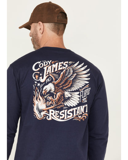 Men's FR Eagle Long Sleeve Graphic Work T-Shirt